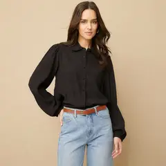 UNIVERSITY CLUB - Blusa Mujer Manga larga globo