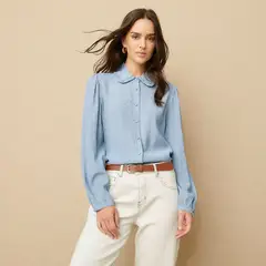 UNIVERSITY CLUB - Blusa Mujer Manga larga globo