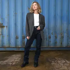 SYBILLA - Jean Recto Mujer Tiro medio Denim
