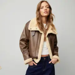 DENIMLAB - Chaqueta Mujer Efecto cuero