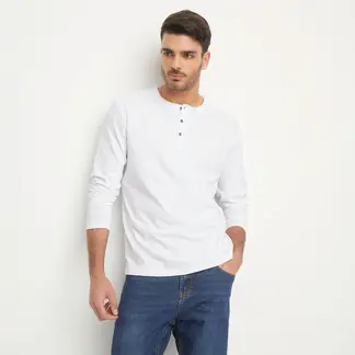 BASEMENT - Camiseta Hombre Manga larga de Algodón