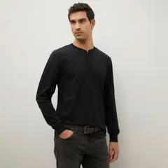 WOLF & HANK - Camiseta Hombre Manga larga Regular fit de Algodón WOLF&HANK