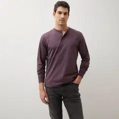 WOLF & HANK - Camiseta Hombre Manga larga Regular fit de Algodón WOLF&HANK