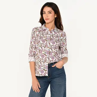 UNIVERSITY CLUB - Camisa Mujer con Estampado Manga larga