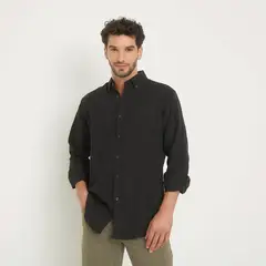NEWPORT - Camisa Hombre de Cuadros Manga larga Recto de Algodón