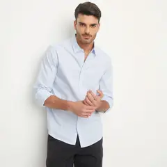 BASEMENT - Camisa Hombre Manga larga Recto de Algodón