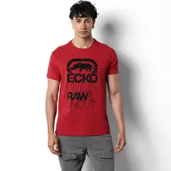 ECKO - Camiseta Hombre Manga corta con Logo de Algodón