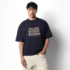 DENIMLAB - Camiseta Hombre Manga corta con Logo de Algodón