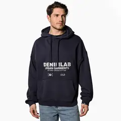 DENIMLAB - Hoodie Hombre con Estampado de Algodón