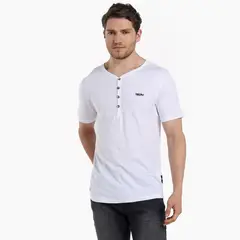 MOSSIMO - Camiseta Hombre Manga corta con Logo de Algodón