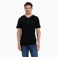 MOSSIMO - Camiseta Hombre Manga corta con Logo de Algodón