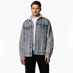 DENIMLAB - Chaqueta de jean Hombre de Algodón