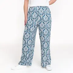 NEWPORT - Pantalón Palazzo Mujer Tiro alto con Estampado
