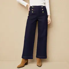 UNIVERSITY CLUB - Jean Wide leg Mujer Tiro medio UCLUB