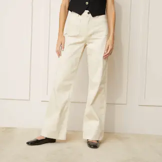 BASEMENT - Jean Wide leg Mujer Tiro alto