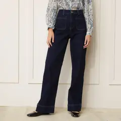 BASEMENT - Jean Wide leg Mujer Tiro alto