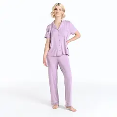 BENETTON - Pijama completa con pantalón Mujer Largo Manga corta de Viscosa