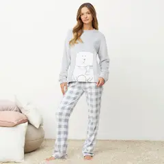 SYBILLA - Pijama completa con pantalón Mujer Largo Manga larga con Estampado