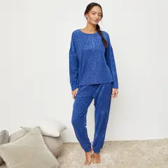 SYBILLA - Conjunto de pijama con pantalón Mujer Largo Manga larga