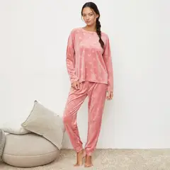 SYBILLA - Conjunto de pijama con pantalón Mujer Largo Manga larga