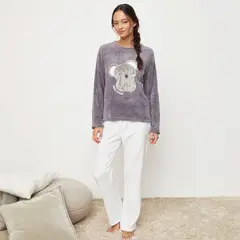 SYBILLA - Conjunto de pijama con pantalón Mujer Largo Manga larga