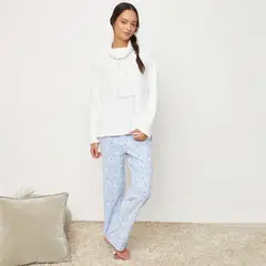 SYBILLA - Conjunto de pijama con pantalón Mujer Largo Manga larga