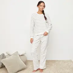 SYBILLA - Pijama completa con pantalón Mujer Largo Manga larga de Rayas