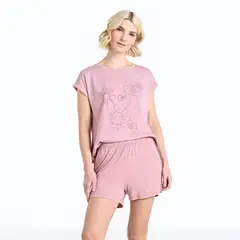 BLU - Short de pijama Mujer Corto de Viscosa