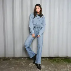 DENIMLAB - Jean Flare Mujer Tiro alto