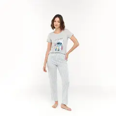 DISNEY - Pijama completa con pantalón Mujer Largo Manga corta de Algodón