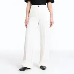 BASEMENT - Pantalón Wide Leg Mujer Tiro medio