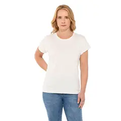 SOUTHLAND - Camiseta Mujer con Taches Manga corta de Algodón