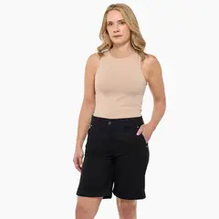 SOUTHLAND - Short Mujer Tiro alto de Algodón