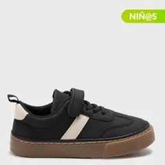 YAMP - Tenis moda Sp Skate I Niño con Velcro color Negro