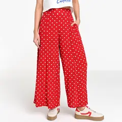 SYBILLA - Pantalón Culotte Mujer Tiro alto Animal print