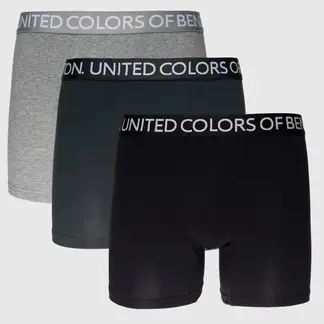 BENETTON - Boxer Hombre Pack de 3 de Algodón