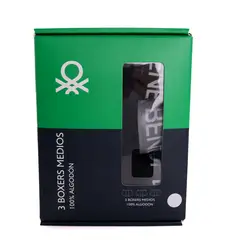 BENETTON - Boxers Hombre Pack de 3 de Algodón