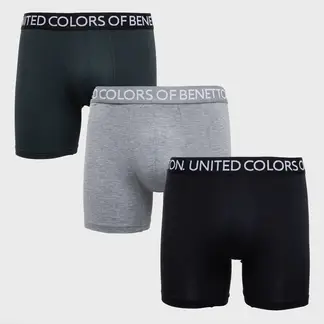 BENETTON - Boxer Hombre Pack de 3 de Bambú