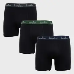 BENETTON - Boxer Hombre Pack de 3 de Algodón