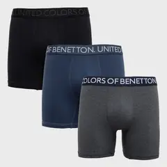 BENETTON - Boxer Hombre Pack de 3 de Algodón