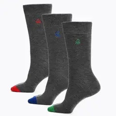 BENETTON - Medias Hombre Medio Pack de 3