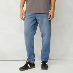 BEARCLIFF - Jean 5 Bolsillos Hombre Relax Largo 32