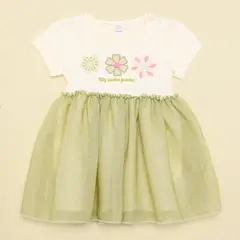 YAMP - Vestido para Bebé niña Tutú Manga corta de Algodón