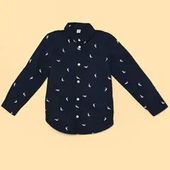 YAMP - Camisa para Niño Manga larga de Algodón