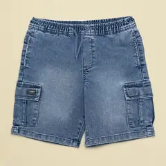 YAMP - Bermuda para Niño Cintura elásticada de Algodón