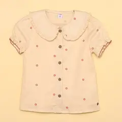 YAMP - Blusa para Niña Manga corta de Algodón
