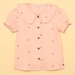 YAMP - Blusa para Niña Manga corta de Algodón