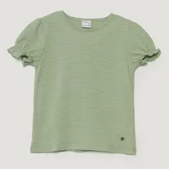 YAMP - Camiseta para Niña de Rayas Manga corta