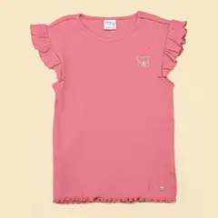 YAMP - Camiseta para Niña Manga corta de Algodón