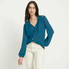 NEWPORT - Blusa Mujer Manga larga globo